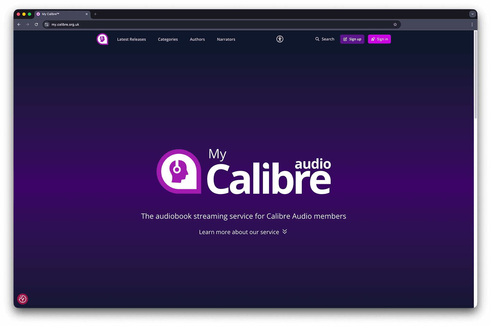 My Calibre homepage