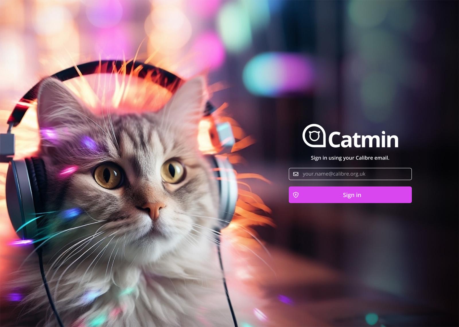 The original design for the sign-in page