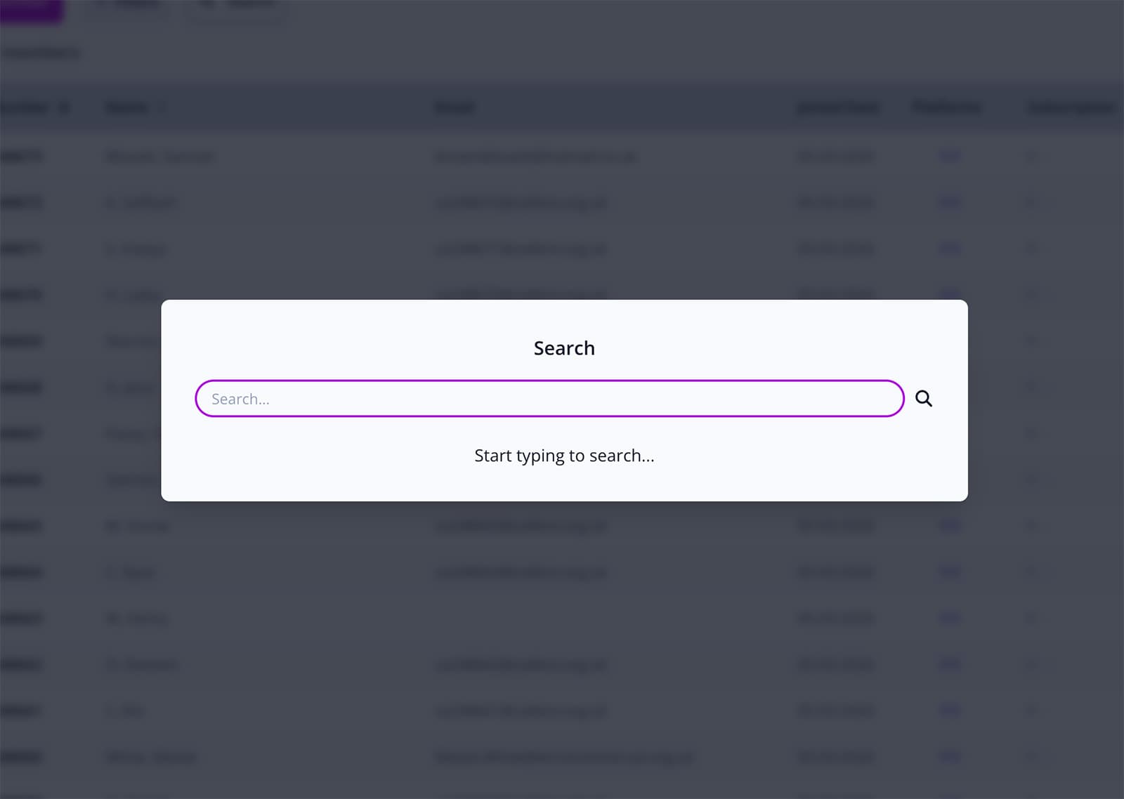 Close-up screenshot of one of the search field